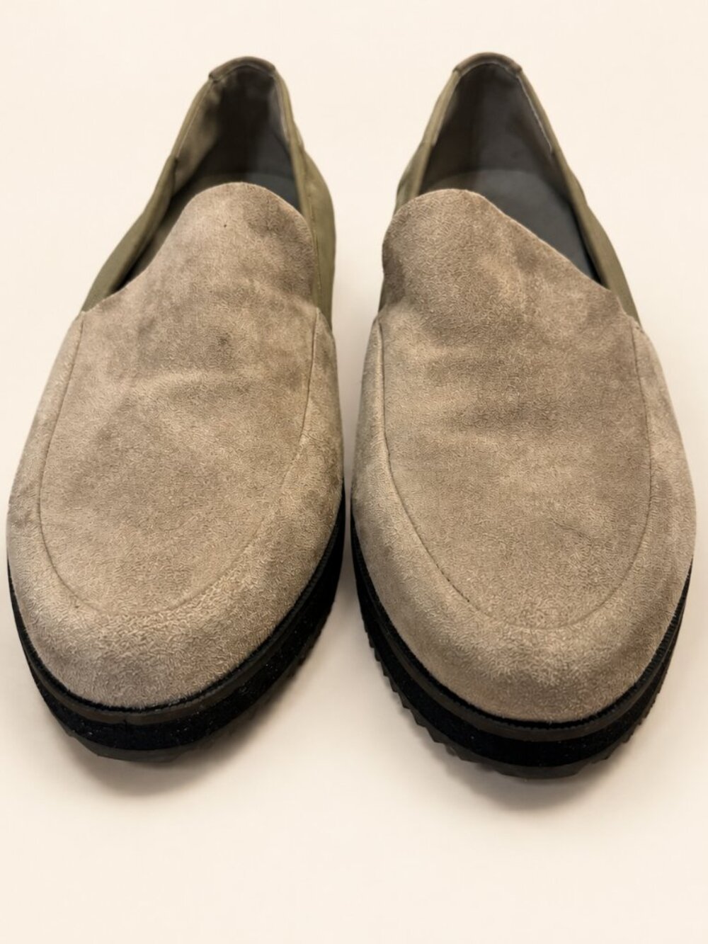 Eileen Fisher Suede Mesh Platform Loafers 7.5